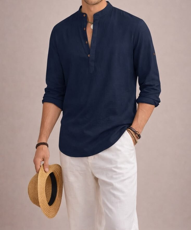 Mandarin Collar Shirt